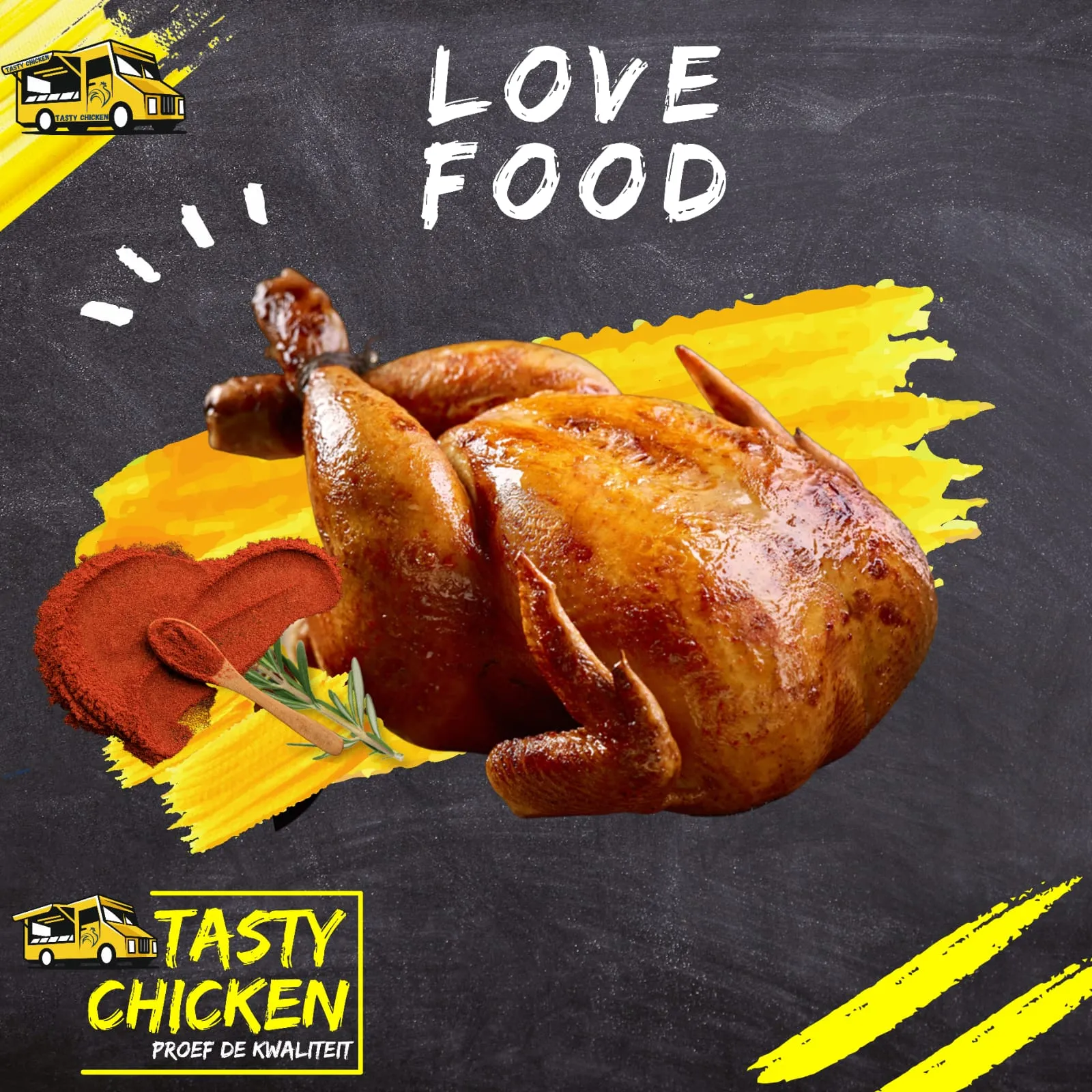 Hele gegrilde kip — Tasty Chicken, proef de kwaliteit